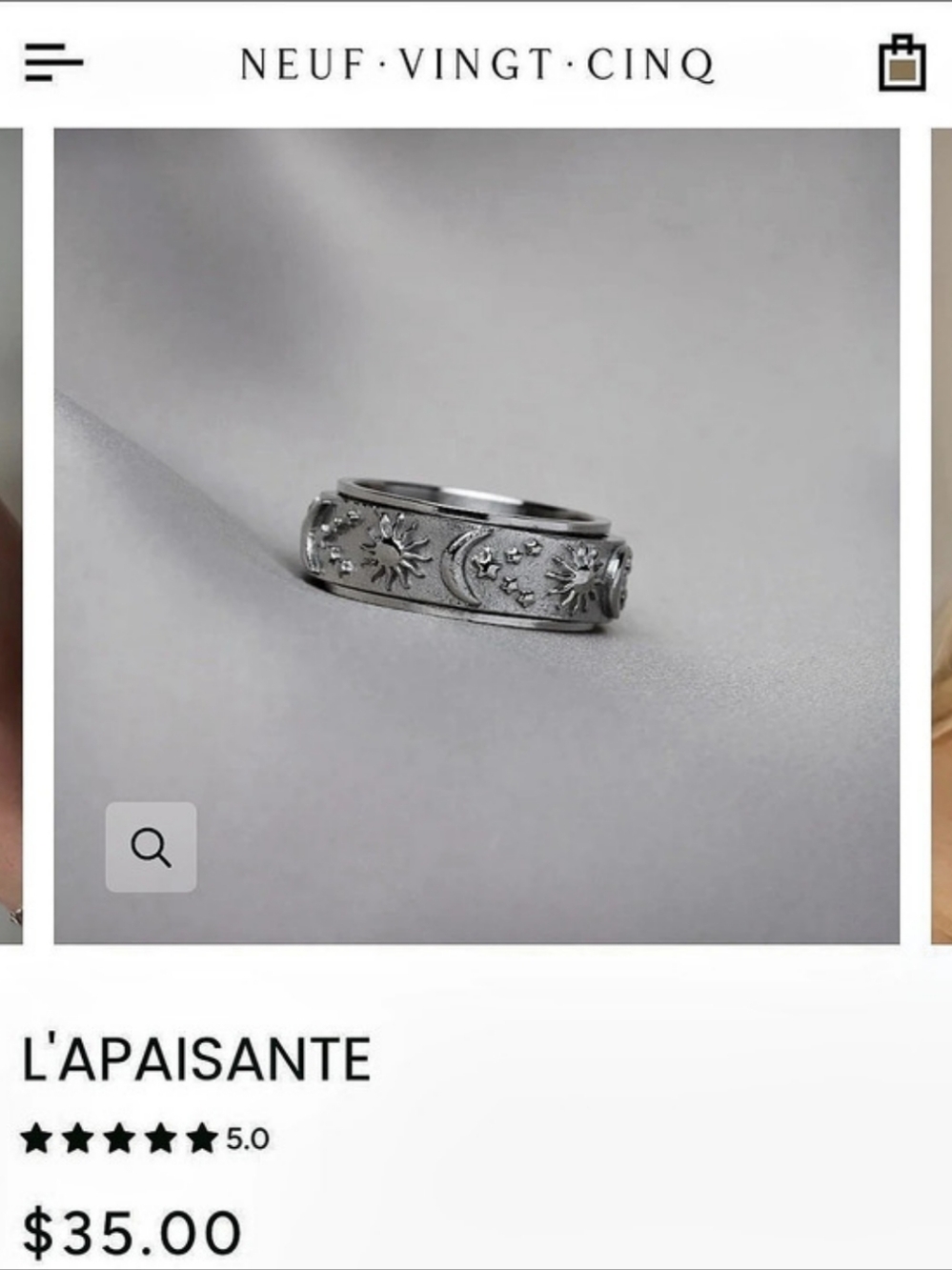Neuf Vingt Cinq L'Apaisante Silver Ring